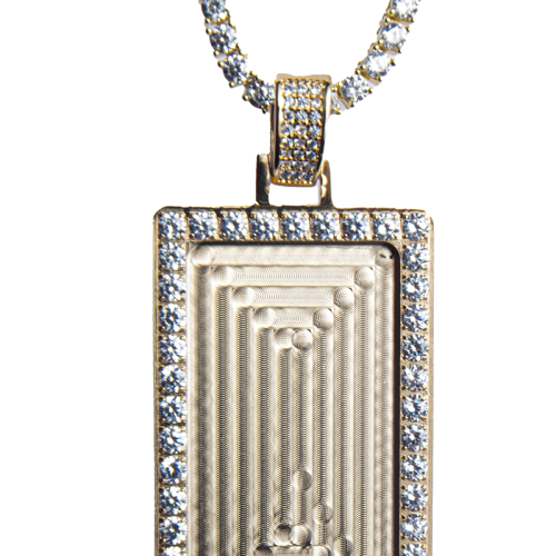 Dog Tag With Diamonds