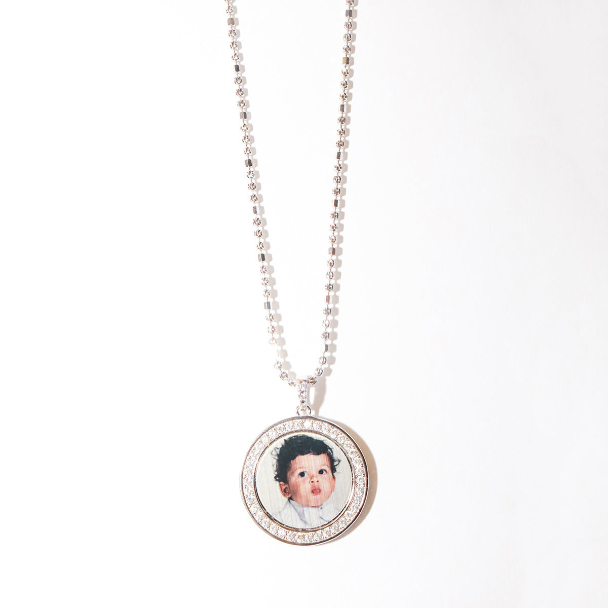 Silver Small Halo with Diamonds