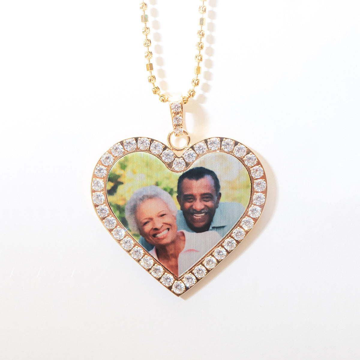 Gold Heart With Diamonds