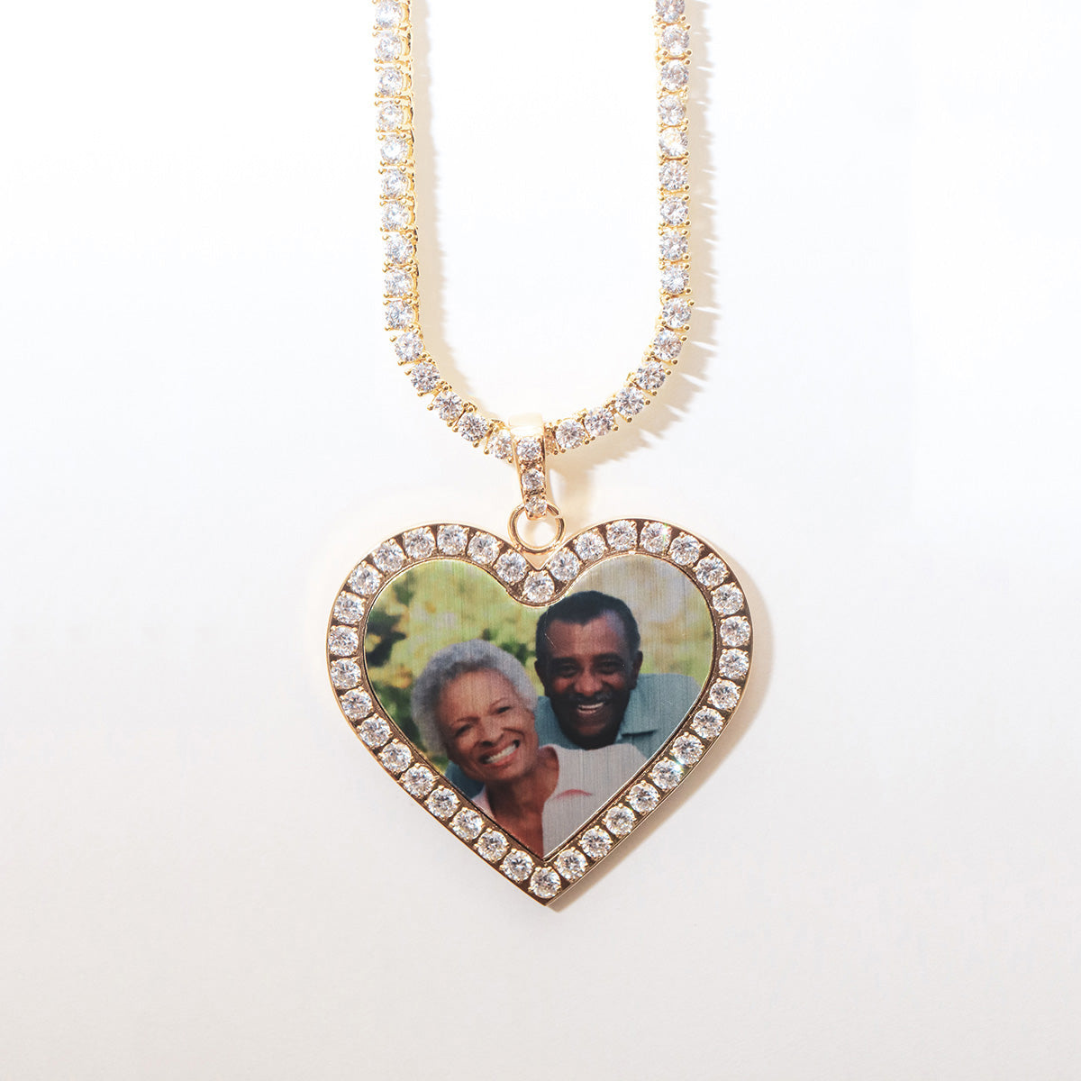 Gold Heart With Diamonds