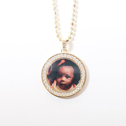 Gold Small Halo With Diamonds