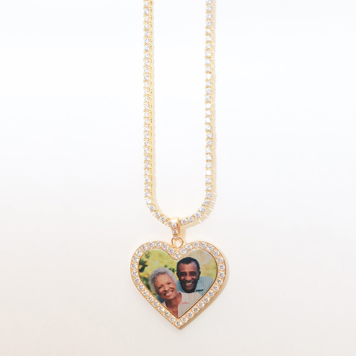 Gold Heart With Diamonds