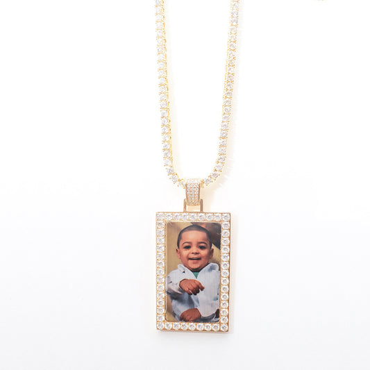 Gold Dawg Tag with Diamonds