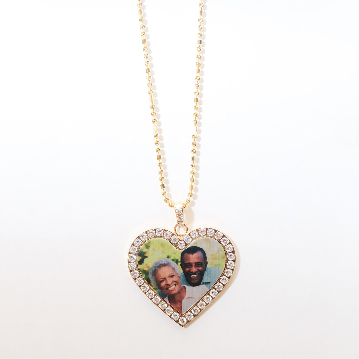 Gold Heart With Diamonds