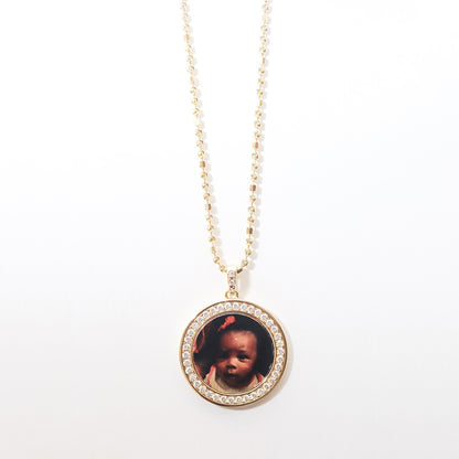 Gold Small Halo With Diamonds