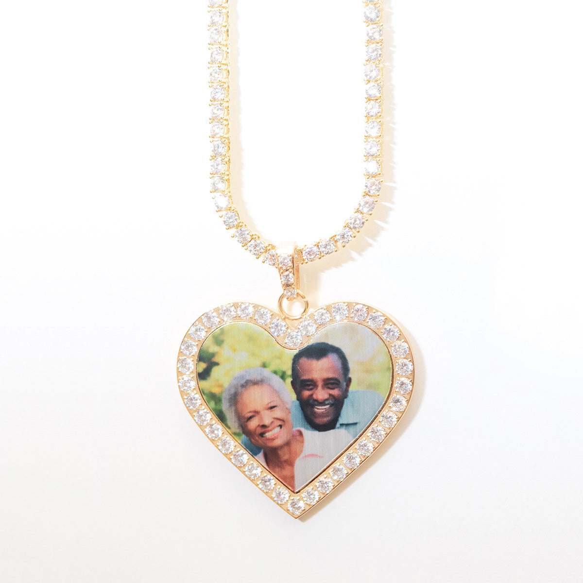 Gold Heart With Diamonds