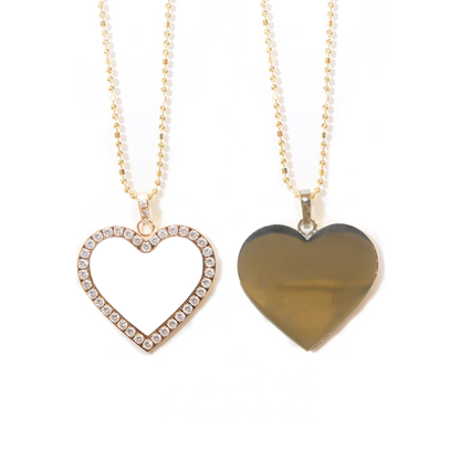 Gold Heart With Diamonds