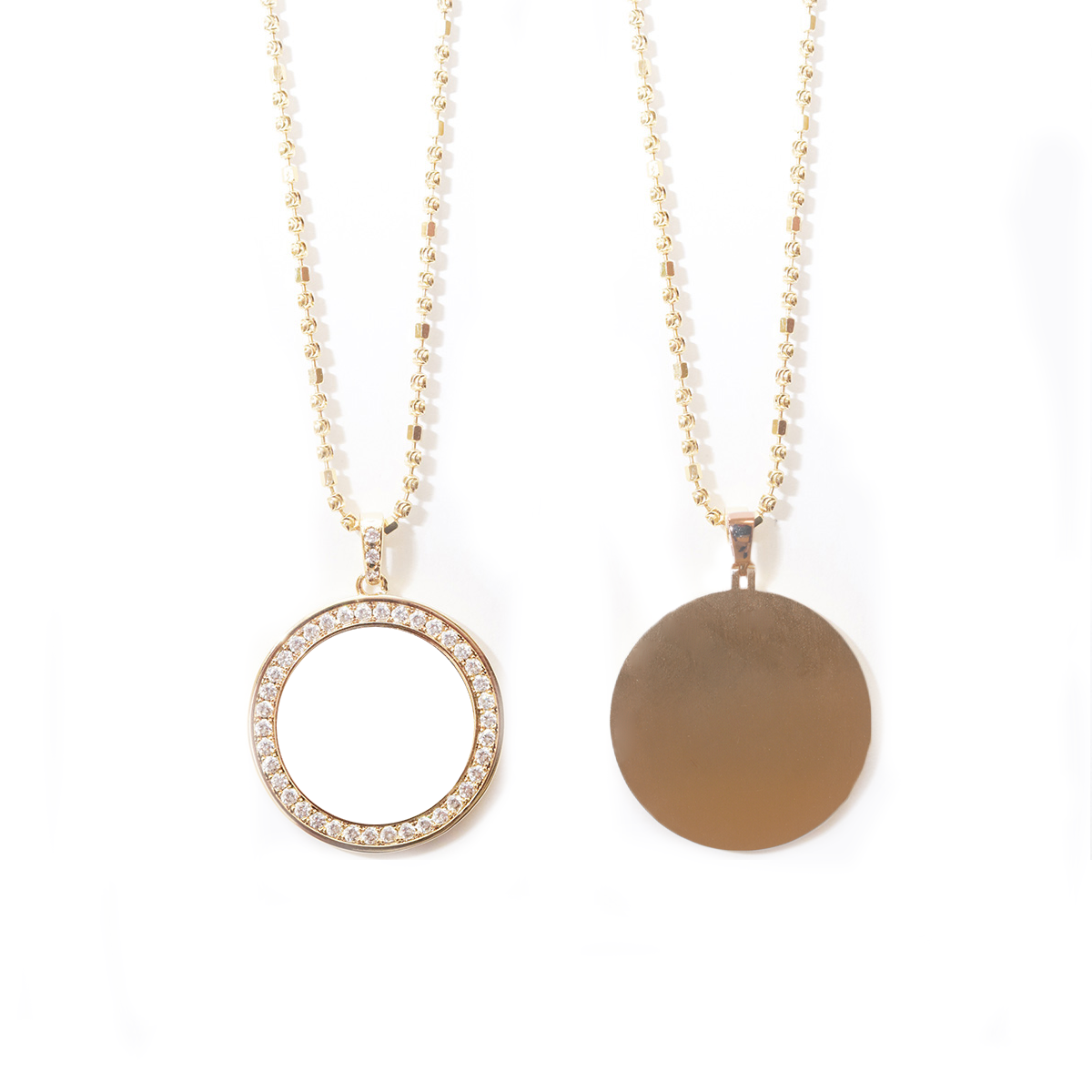 Gold Small Halo With Diamonds