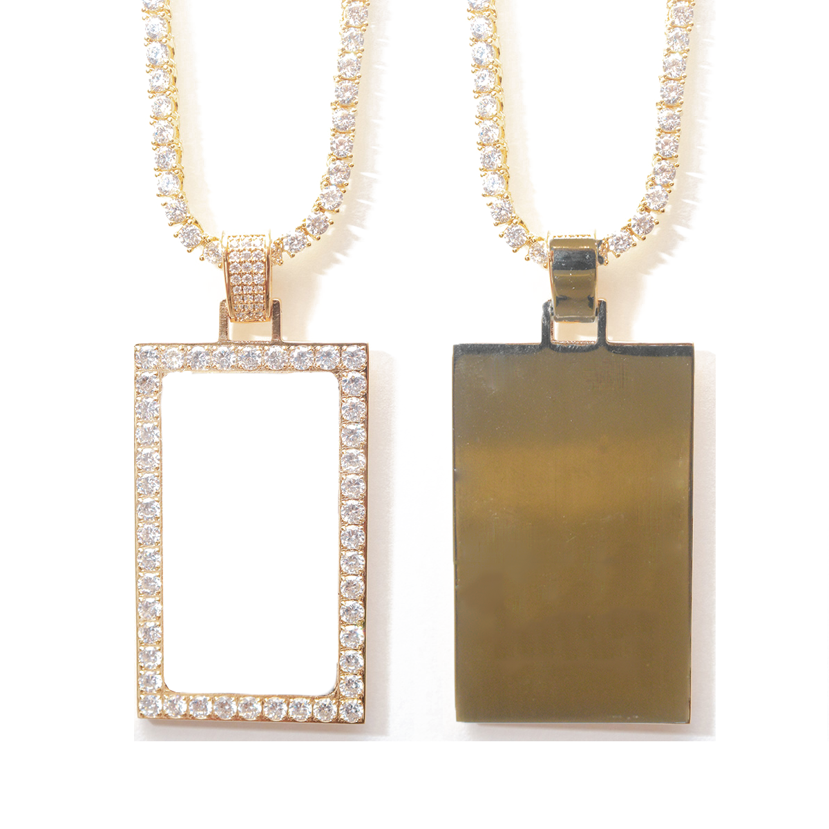 Gold Dawg Tag with Diamonds