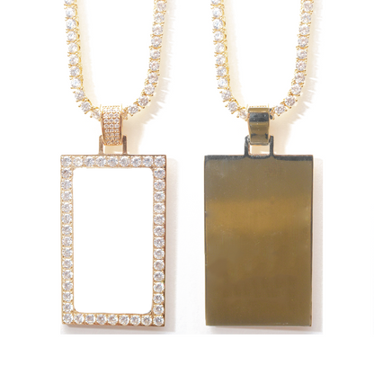 Gold Dawg Tag with Diamonds