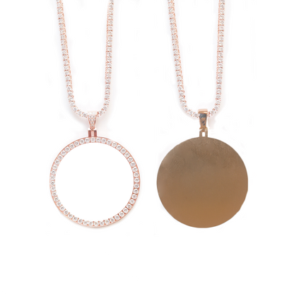 Rose Gold Large Halo with Diamonds