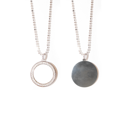 Silver Small Halo with Diamonds